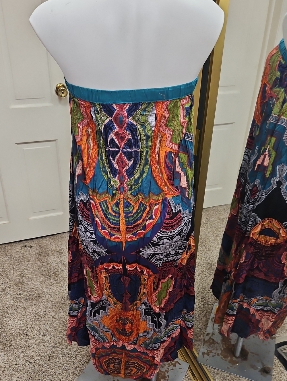 Angie Fall Autumn Bohemian Multi-Color Strapless Dress Or Skirt - Picture 2 of 8
